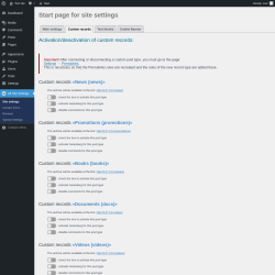 Page screenshot: Alt Site Settings &rarr; Custom records