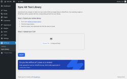 Page screenshot: AltText.ai → Sync Library