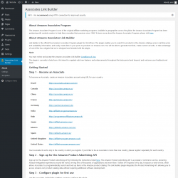 Page screenshot: Associates Link Builder