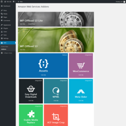 Page screenshot: AWS → Addons