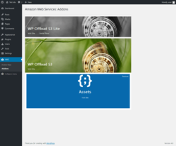 Page screenshot: AWS → Addons