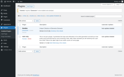 Page screenshot: Plugins &lsaquo; Test site &mdash; WordPress