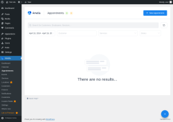 Page screenshot: Amelia &rarr; Appointments