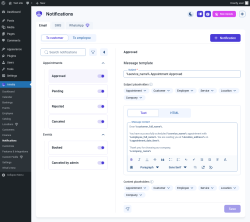 Page screenshot: Amelia &rarr; Notifications