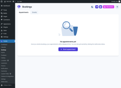 Page screenshot: Amelia &rarr; Bookings