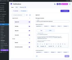 Page screenshot: Amelia &rarr; Notifications