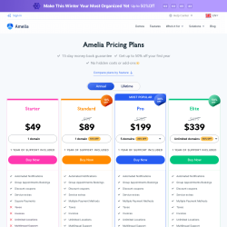 Page screenshot: Amelia &rarr; Upgrade