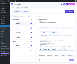 Page screenshot: Amelia &rarr; Notifications
