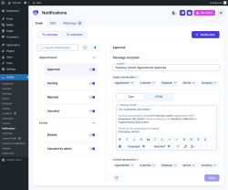 Page screenshot: Amelia &rarr; Notifications
