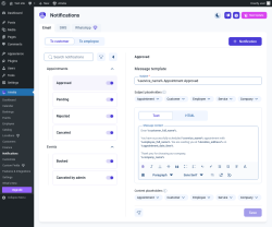 Page screenshot: Amelia &rarr; Notifications