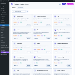 Page screenshot: Amelia &rarr; Features & Integrations