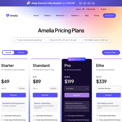 Page screenshot: Amelia &rarr; Upgrade