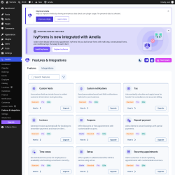 Page screenshot: Amelia &rarr; Features & Integrations