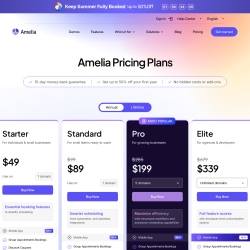 Page screenshot: Amelia &rarr; Upgrade