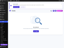 Page screenshot: Amelia &rarr; Events