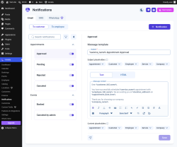 Page screenshot: Amelia &rarr; Notifications