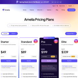 Page screenshot: Amelia &rarr; Upgrade