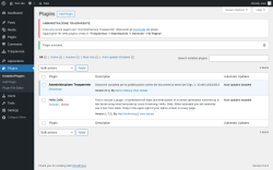 Page screenshot: Plugins ‹ Test site — WordPress