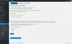 Page screenshot: User Lists &rarr; Cacheing
