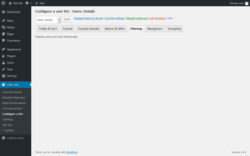 Page screenshot: User Lists &rarr; Configure a list &rarr; Filtering