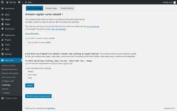 Page screenshot: User Lists &rarr; Cacheing