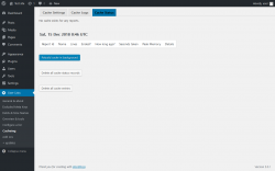 Page screenshot: User Lists &rarr; Cacheing &rarr; Cache Status