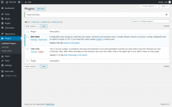Page screenshot: Plugins &lsaquo; Test site &mdash; WordPress