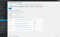 Page screenshot: User Lists &rarr; Configure a list &rarr; Format