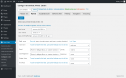 Page screenshot: User Lists &rarr; Configure a list &rarr; Format