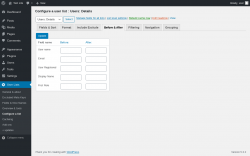 Page screenshot: User Lists &rarr; Configure a list &rarr; Before & After