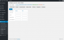 Page screenshot: User Lists &rarr; Configure a list &rarr; Before & After