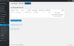 Page screenshot: User Lists &rarr; Cacheing &rarr; Cache Status