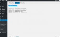 Page screenshot: User Lists &rarr; Cacheing &rarr; Cache Logs