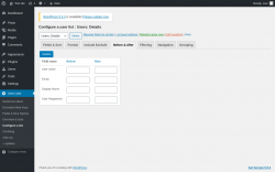 Page screenshot: User Lists &rarr; Configure a list &rarr; Before & After