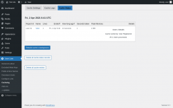 Page screenshot: User Lists &rarr; Cacheing &rarr; Cache Status