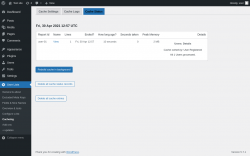 Page screenshot: User Lists &rarr; Cacheing &rarr; Cache Status