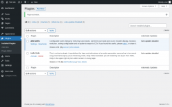 Page screenshot: Plugins &lsaquo; Test site &mdash; WordPress