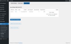 Page screenshot: User Lists &rarr; Cacheing &rarr; Cache Status