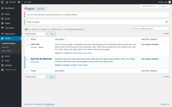 Page screenshot: Plugins &lsaquo; Test site &mdash; WordPress