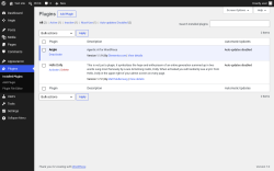 Page screenshot: Plugins &lsaquo; Test site &mdash; WordPress