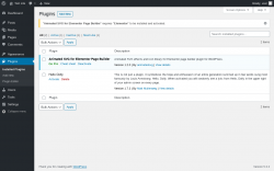 Page screenshot: Plugins ‹ Test site — WordPress