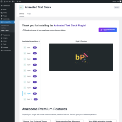 Page screenshot: Animated Text → Demo & Help
