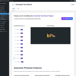 Page screenshot: Animated Text → Demo & Help