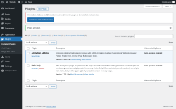 Page screenshot: Plugins ‹ Test site — WordPress