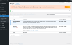 Page screenshot: Plugins ‹ Test site — WordPress