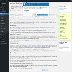 Page screenshot: Classified Ads → Settings → Facebook