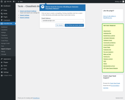 Page screenshot: Classified Ads → Import & Export