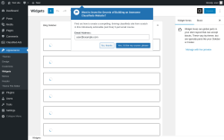 Page screenshot: Widgets ‹ Test site — WordPress