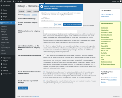 Page screenshot: Classified Ads → Settings → Email