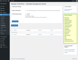 Page screenshot: Classified Ads → Credit Plans